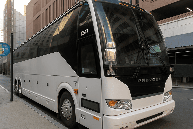 a Charter Bus Rental Ann Arbor coach bus